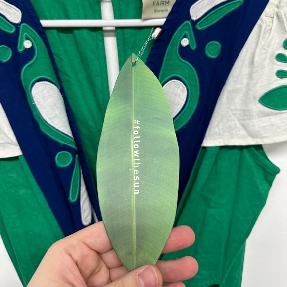 Farm Rio Soft Garden Patchwork Linen-Blend Midi Dress NWT - Picture 10 of 14